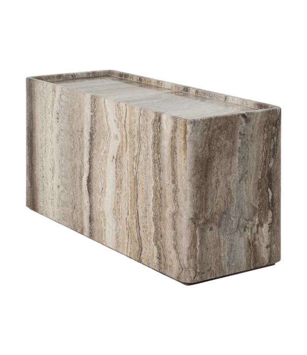 Gubi  Gubi Pietra side table, travertine stone