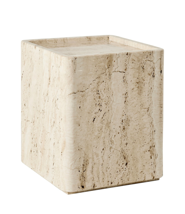 Gubi  Gubi Pietra side table, travertine stone