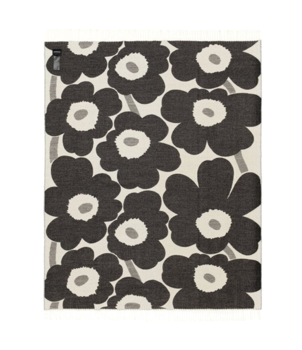 Marimekko Marimekko Unikko Wol Deken white/black 130 x 180