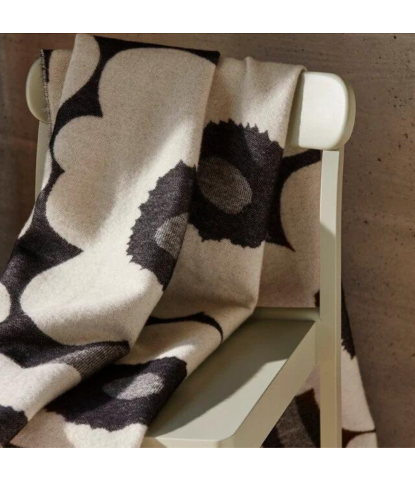 Marimekko Marimekko Unikko Wool Blanket white/black 130 x 180