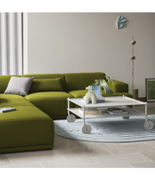 Muuto Connect Soft 3-zitter, open rechts, stof Hearth 008 Gingersnap