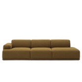 Connect Soft 3-zitter, open rechts, stof Hearth 008 Gingersnap