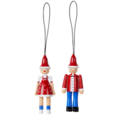 Christmas Ole & Lise Kerst Ornament, 2 stuks