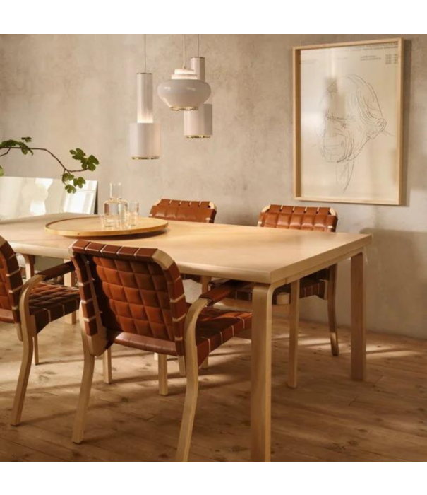 Artek  Artek Aalto Armchair 45 birch, natural coloured leather