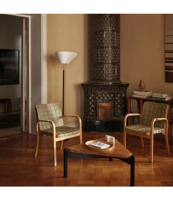 Artek  Artek Aalto Armchair 45 birch, natural coloured leather