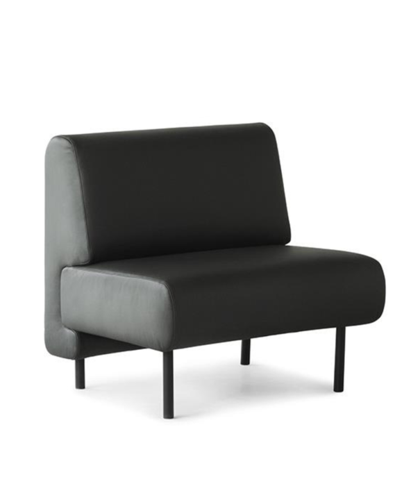 Normann Copenhagen  Frame Bank Fauteuil Ultra leer zwart , hoge zit L80