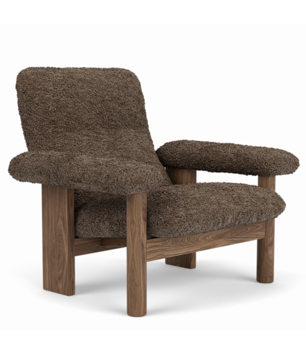 Audo Audo Brasilia Sofa walnut, Curly Sahara Sheepskin