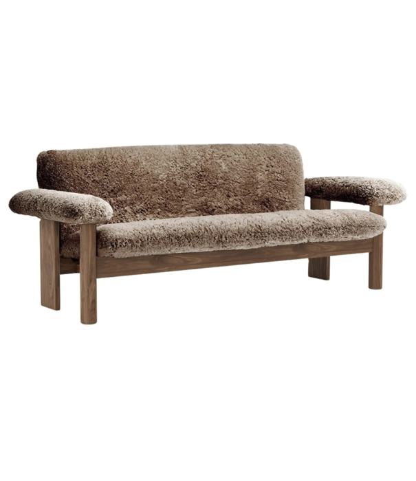 Audo Audo Brasilia Sofa walnut, Curly Sahara Sheepskin