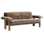 Audo Brasilia Sofa walnut, Curly Sahara Sheepskin