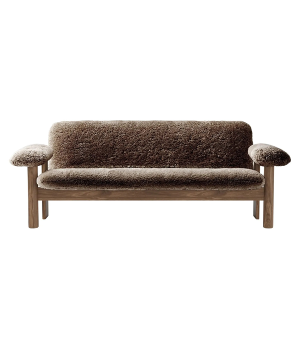 Audo Audo Brasilia Sofa walnut, Curly Sahara Sheepskin