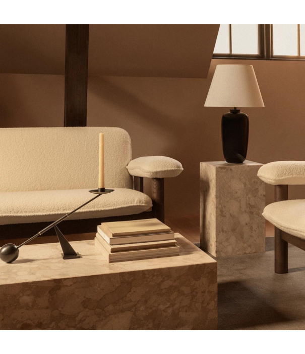 Audo Audo Brasilia Sofa walnut, Curly Sahara Sheepskin