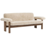 Audo Brasilia Sofa walnut, Curly Nature Sheepskin
