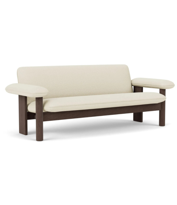 Audo Audo Brasilia 2-seater Sofa dark oak, fabric Baru 0200 cream