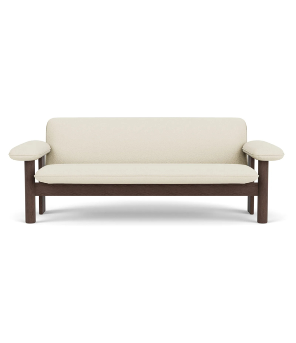 Audo Audo Brasilia 2-seater Sofa dark oak, fabric Baru 0200 cream