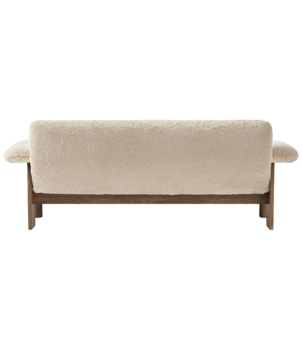 Audo Audo Brasilia 2-seater Sofa dark oak, fabric Baru 0200 cream