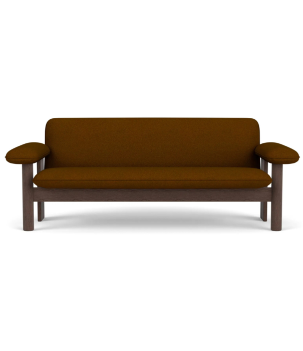 Audo Audo Brasilia 2-seater Sofa dark oak, fabric Baru 0450 Gold