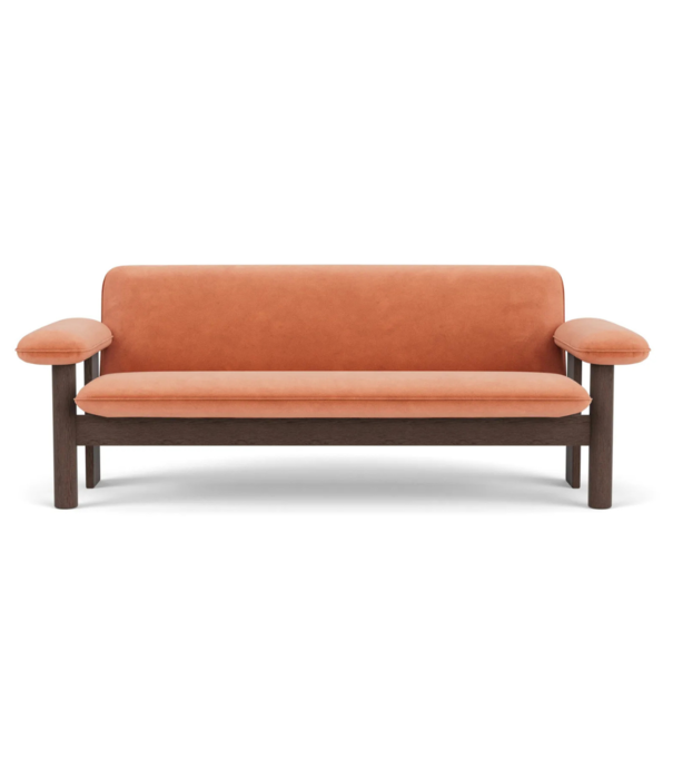 Audo Audo Brasilia 2-seater Sofa dark oak, fabric Avalon 012