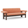 Audo Brasilia 2-seater Sofa dark oak, fabric Avalon 012