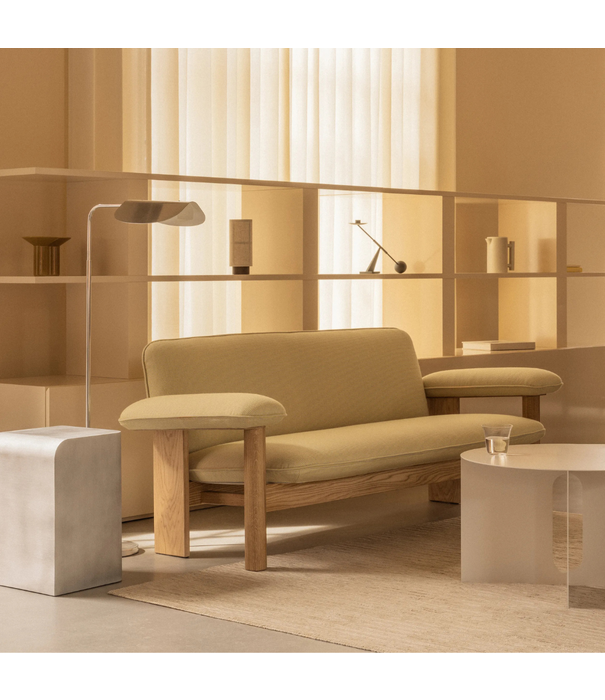 Audo Audo Brasilia 2-zits Bank naturel eiken, Boucle 02 sand