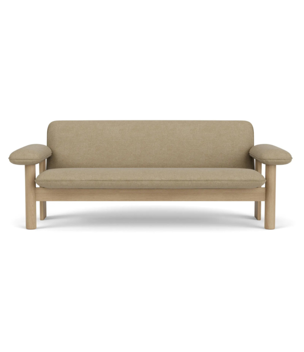 Audo Audo Brasilia 2-zits Bank naturel eiken, Boucle 02 sand