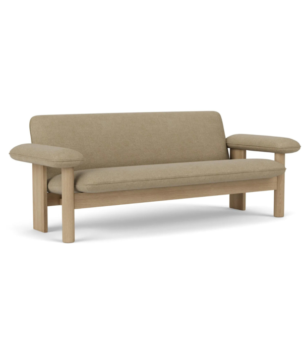Audo Audo Brasilia 2-seater Sofa natural oak, Boucle 02 sand