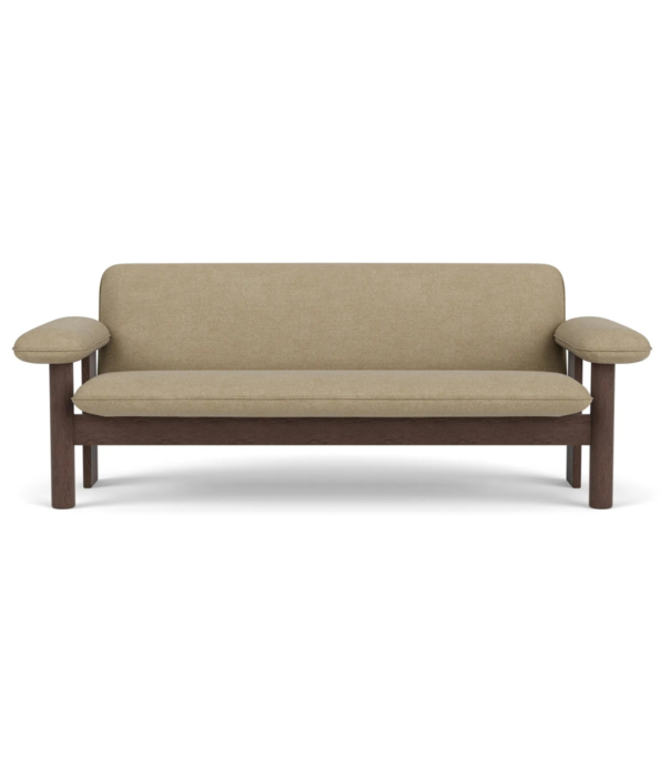 Audo Audo Brasilia 2-seater Sofa dark oak, Boucle 02 sand