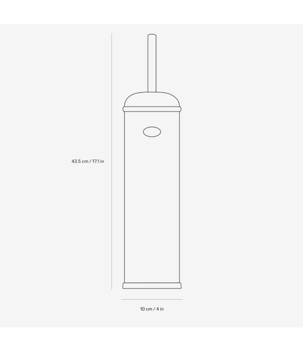 Vipp  Vipp 11W Toilet Brush Wall Stainless Steel