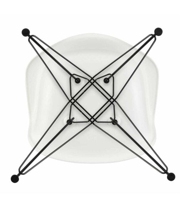 Vitra  Vitra Eames DAR Plastic Armchair upholstered, white base