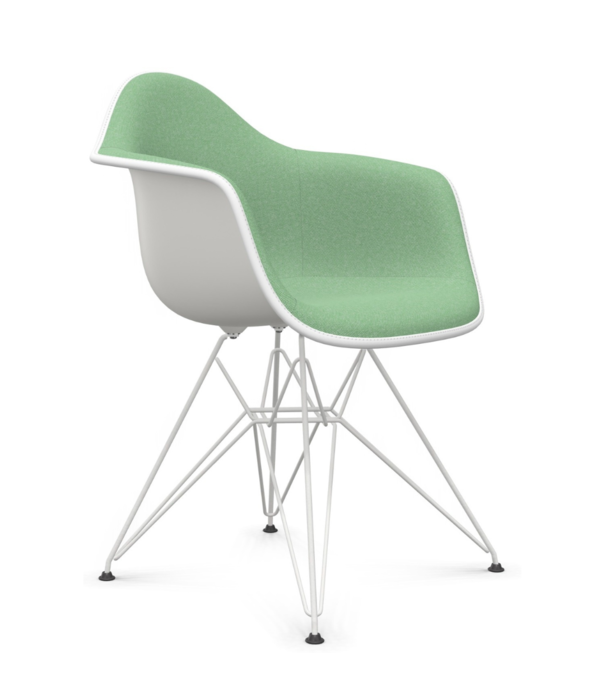 Vitra  Vitra Eames DAR Plastic Armchair upholstered, white base