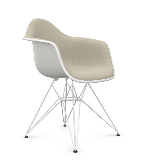 Vitra  Vitra Eames DAR Plastic Armchair upholstered, white base