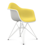 Vitra Eames DAR Plastic Armchair upholstered, white base