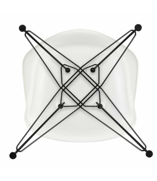 Vitra  Vitra Eames DAR Plastic Armchair upholstered, black base