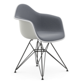 Vitra Eames DAR Plastic Armchair upholstered, black base