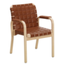 Artek Helsinki Special, Armchair 45 birch, cognac leather