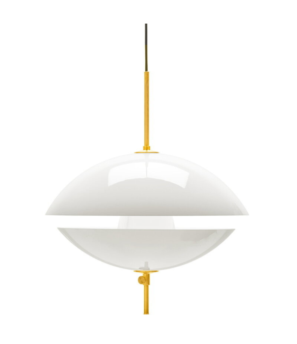 Fritz Hansen Clam Pendant Lamp white / brass Ø55