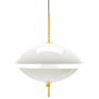 Fritz Hansen Clam Pendant Lamp white / brass Ø55
