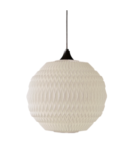 Model 125 Caleo 3 Hanglamp papier wit, linnen snoer