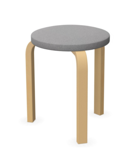 Artek Stool 60 birch, fabric Mello