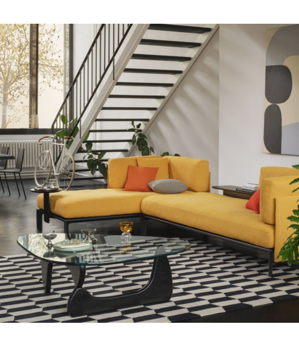 Vitra  Vitra Anagram L shaped Sofa stof Dumet Mango, black base