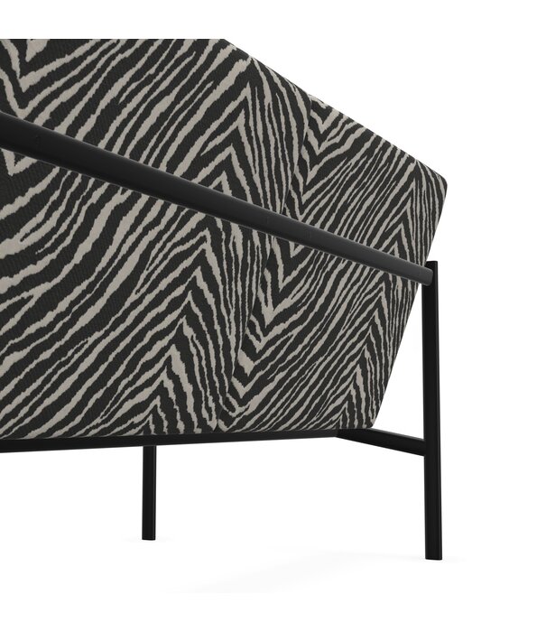 Artek  Artek Kiki Two Seater Sofa Zebra fabric, black frame