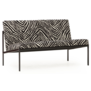 Artek Kiki Two Seater Sofa Zebra fabric, black frame