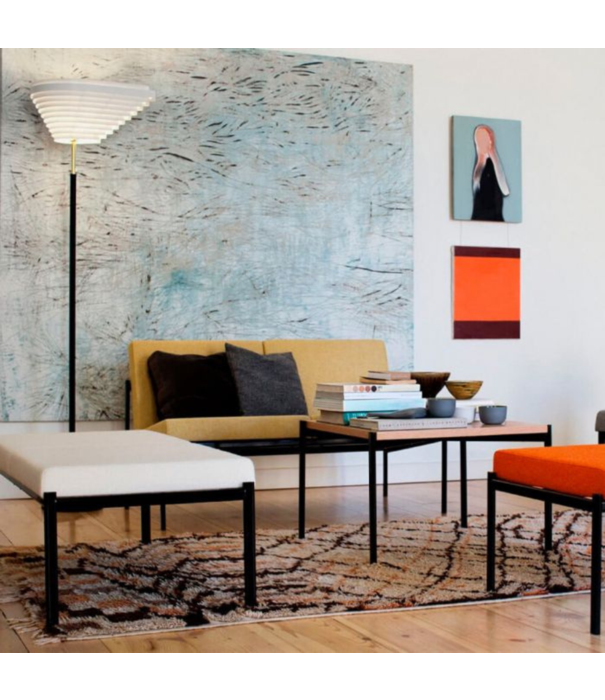 Artek  Artek Kiki 2-zits Bank stof Zebra, zwart frame