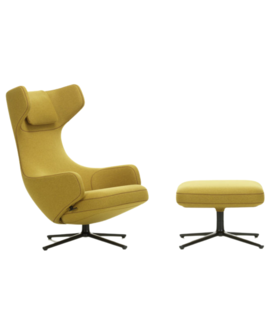 Grand Repos Lounge Stoel & Ottoman basic dark, Cosy canola