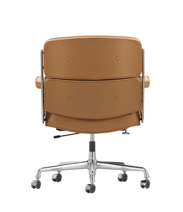 Vitra  Vitra Lobby Chair ES 104 gepolijst aluminium, Premium F leer cognac
