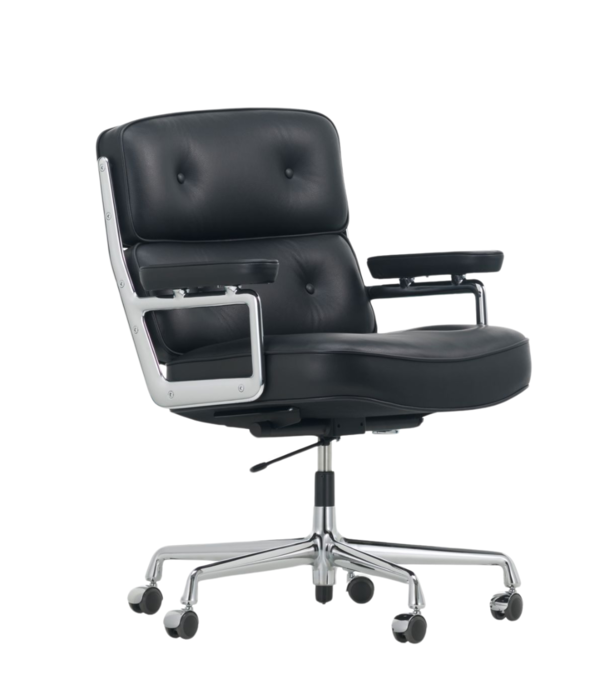 Vitra  Vitra Lobby Chair ES 104 Bureaustoel zwart leer