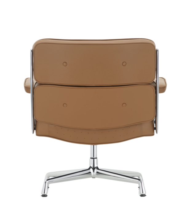 Vitra  Vitra Lobby Chair ES 105 Armchair polished aluminium, Premium F leather cognac