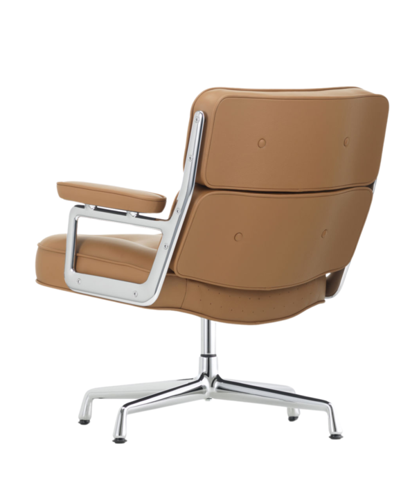 Vitra  Vitra Lobby Chair ES 105 Fauteuil gepolijst aluminium, Premium F leer cognac