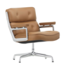 Vitra Lobby Chair ES 105 Armchair polished aluminium, Premium F leather cognac