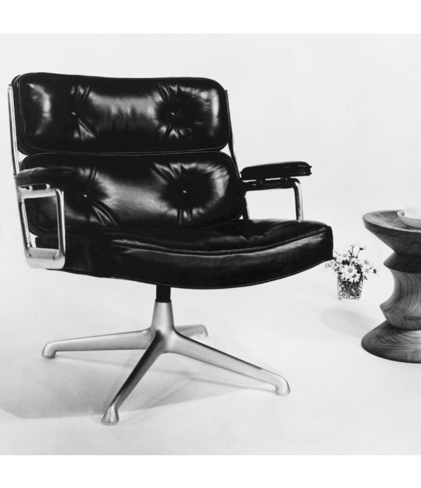 Vitra  Vitra Lobby Chair ES 105 Fauteuil gepolijst aluminium, Premium F leer cognac