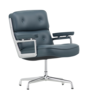 Vitra Lobby Chair ES 108 polished aluminium, Premium F leather smoke blue